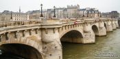 Travel photography:The Pont Neuf (new bridge) across the Seine river in Paris, France