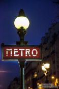 Travel photography:Sign for a Paris underground station, France