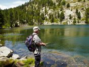 Travel photography:Fishing in the Lac d´Aude, France