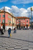 Travel photography:Houses along the Place Masséna in Nice, France