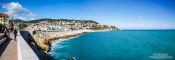 Travel photography:Panorama of the Nice coast line, France