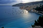 Travel photography:Sunset over Villefranche-sur-Mer at the Côte d`Azur, France