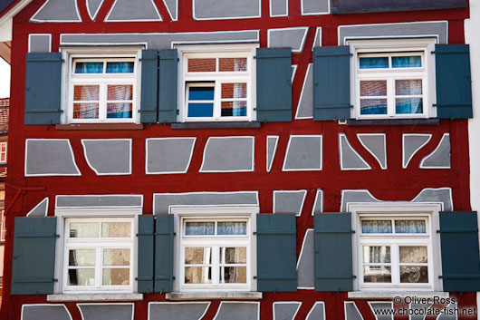 Half-timbered facade in Wangen