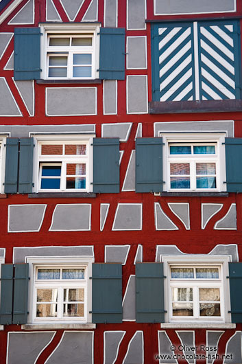 Half-timbered facade in Wangen