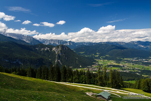 Panoramic view over the Berchtesgaden mountains