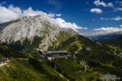 Travel photography:Hikers on a treck through the mountains near Berchtesgaden, Germany