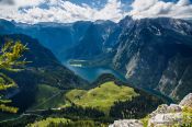 Travel photography:View of the Königssee (king´s lake) and the Berchtesgaden National Park, Germany