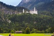 Travel photography:View of Neuschwanstein castle on an overcast day, Germany
