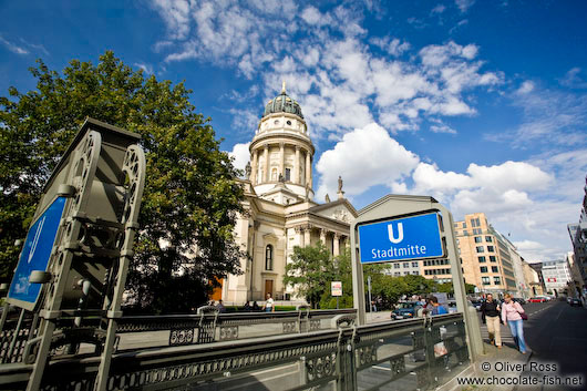 View of the German Dome from the subway station Stadtmitte