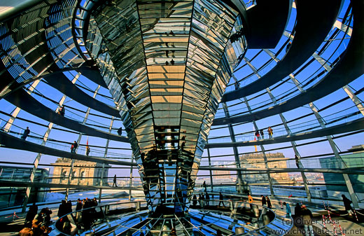 The glass cupola on top of the Reichstag