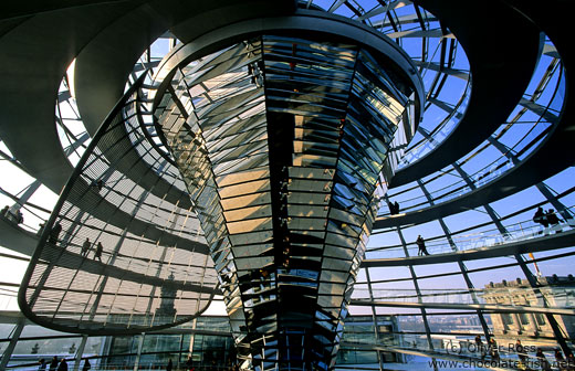 The glass cupola on top of the Reichstag