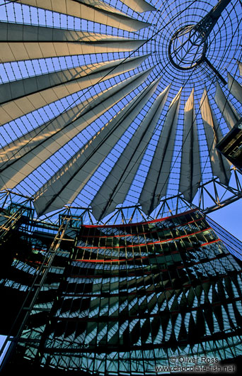 Roof detail of the Sony Centre on Potsdamer Platz