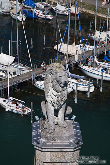 Lindau lion guarding the harbour entrance