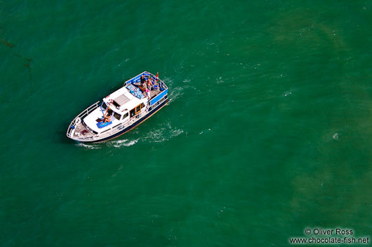 Boat entering Lindau harbour