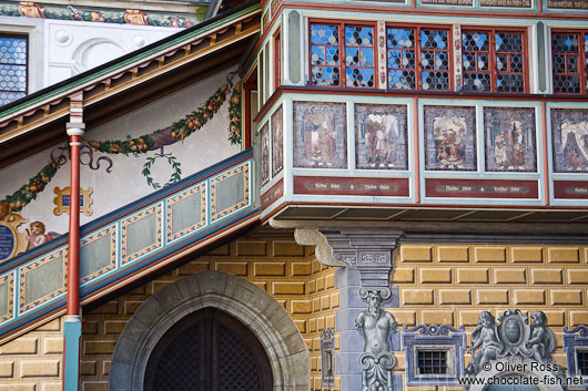 Facade detail of the Lindau town hall