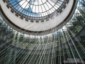 Travel photography:Glass cupola in the Frankfurt Schirn Museum, Germany