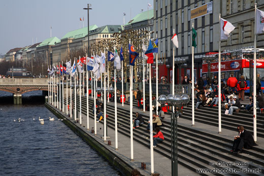 Hamburg Jungfernstieg with Alster