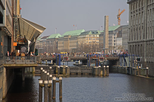 View of the Jungfernstieg in Hamburg