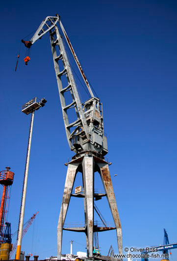 Crane in Hamburg harbour