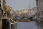Travel photography:View of the Jungfernstieg in Hamburg, Germany