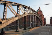 Travel photography:Bridge in Hamburg`s old Speicherstadt, Germany