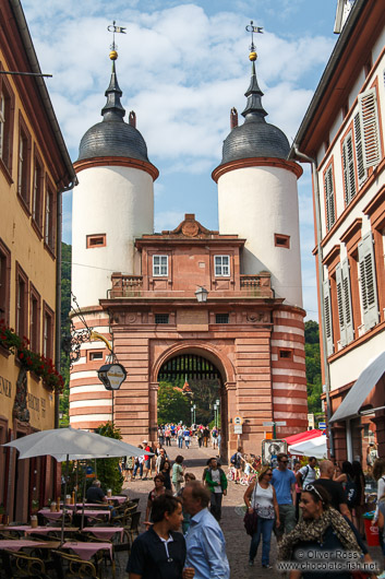 Old bridge city gate in Heidelberg