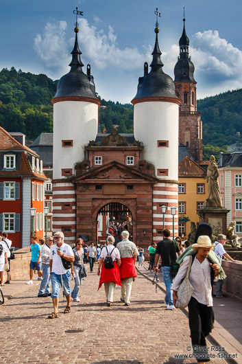 The Old bridge with city gate in Heidelberg