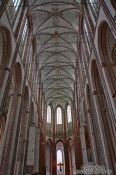 Travel photography:Interior of the Marienkirche in Lübeck (St. Mary`s church), Germany