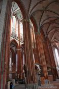 Travel photography:Interior of the Marienkirche in Lübeck (St. Mary`s church), Germany
