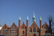 Travel photography:Facade of the old hospital in Lübeck, Germany