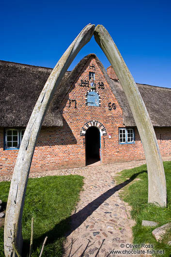 Whalebone entrance to an old Frisian house