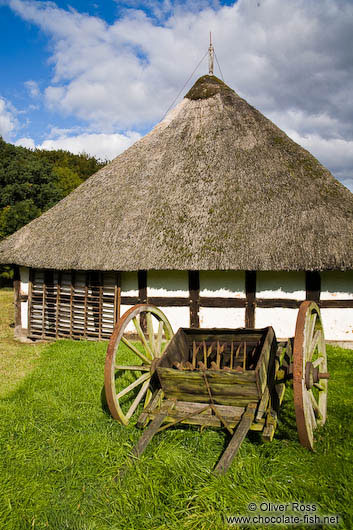 Cart outside an 18th century Frisian house