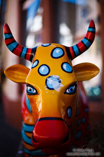 Colourful cow in Gengenbach 