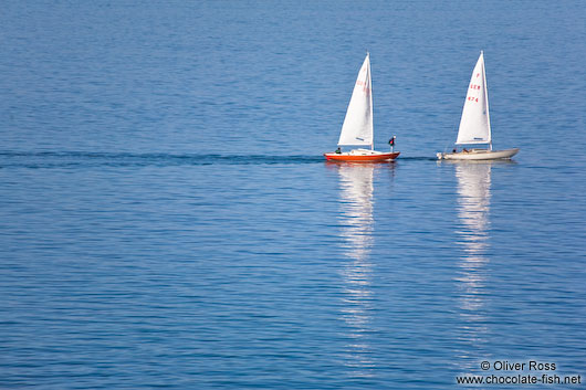 Sailing boats in the Baltic Sea near Bülk