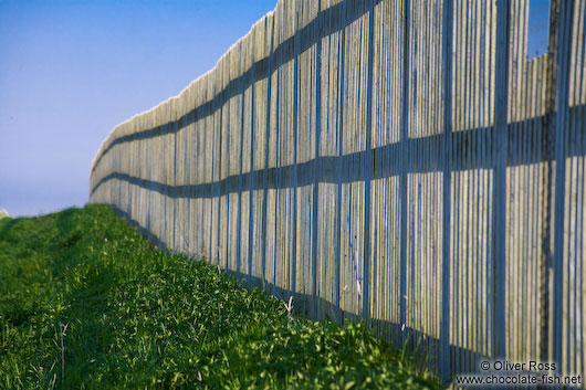 Fence on a meadow near Kiel
