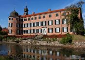 Travel photography:View of Eutin castle with moat, Germany