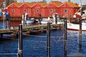 Travel photography:Boat houses in Laboe harbour, Germany