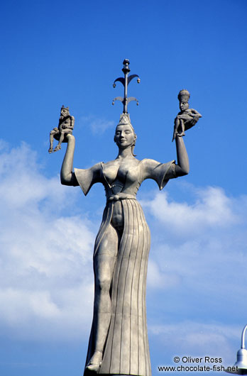 Imperia statue at the harbour in Constance (Konstanz)