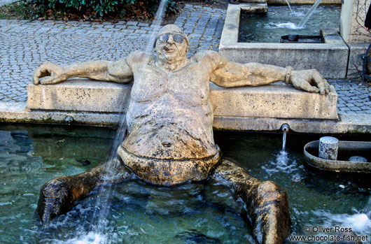 Sculpture in the Lenk fountain in Constance (Konstanz)