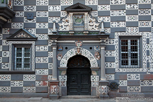 Entrance to the Haus zum Stockfisch in Erfurt