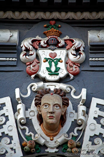 Facade detail on the Haus zum Stockfisch in Erfurt