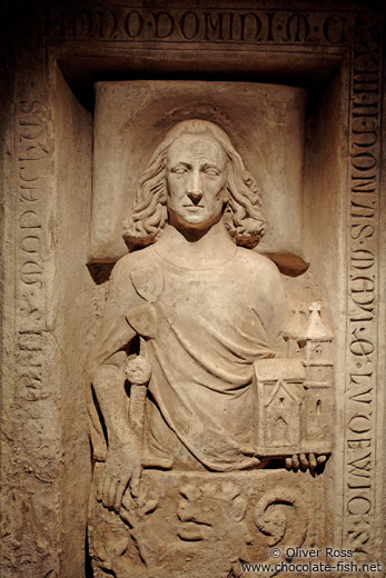 Stone Relief of Ludwig der Springer founder of the Wartburg Castle