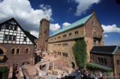 Travel photography:View of the Wartburg from the south tower, Germany