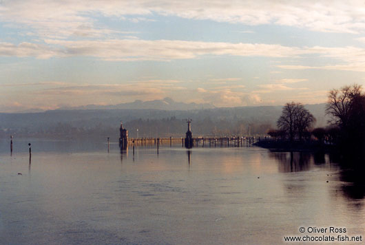 Lake Constance (Bodensee) with the Alps in the background