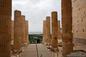 Travel photography:Columns at the entrance to the Athens Akropolis, Greece