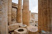 Travel photography:Columns at the entrance to the Athens Akropolis, Greece