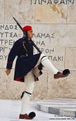 Travel photography:Guard at the Monument of the Unknown Soldier in Athens - Tsolias, Greece