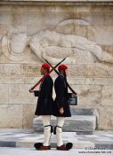 Travel photography:Guards at the Monument of the Unknown Soldier in Athens - Tsolias, Greece