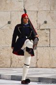 Travel photography:Guard at the Monument of the Unknown Soldier in Athens - Tsolias, Greece