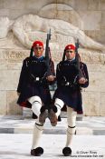 Travel photography:Guards at the Monument of the Unknown Soldier in Athens - Tsolias, Greece